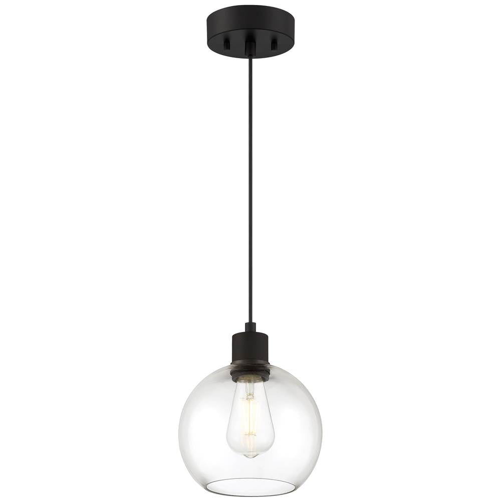 Access Lighting 63142LEDDLP-MBL/CLR Matte Black Burgundy Led Pendant Image 1