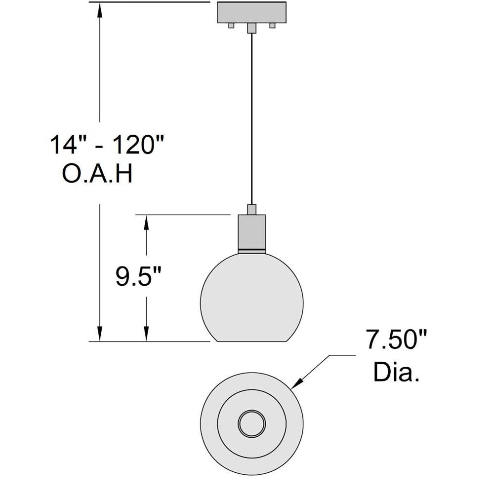 Access Lighting Port Nine Burgundy Led Pendant