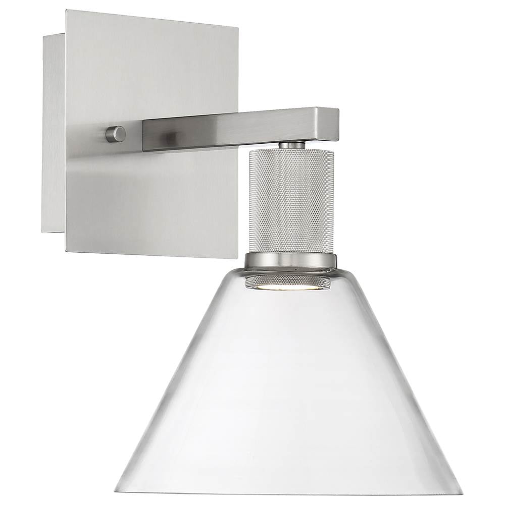 Access Lighting 63143LEDD-BS/CLR Brushed Steel Martini Led Wall Sconce Image 1