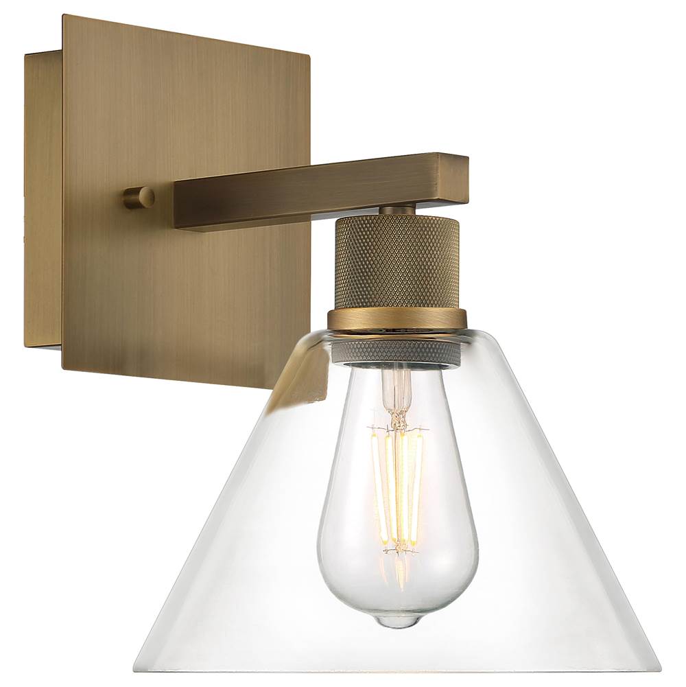 Access Lighting 63143LEDDLP-ABB/CLR Antiqued Brushed Brass Martini Led Wall Sconce Image 1