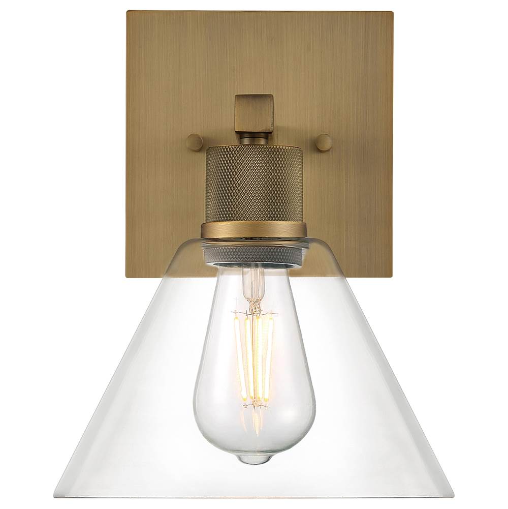 Access Lighting 63143LEDDLP-ABB/CLR Antiqued Brushed Brass Martini Led Wall Sconce Image 3