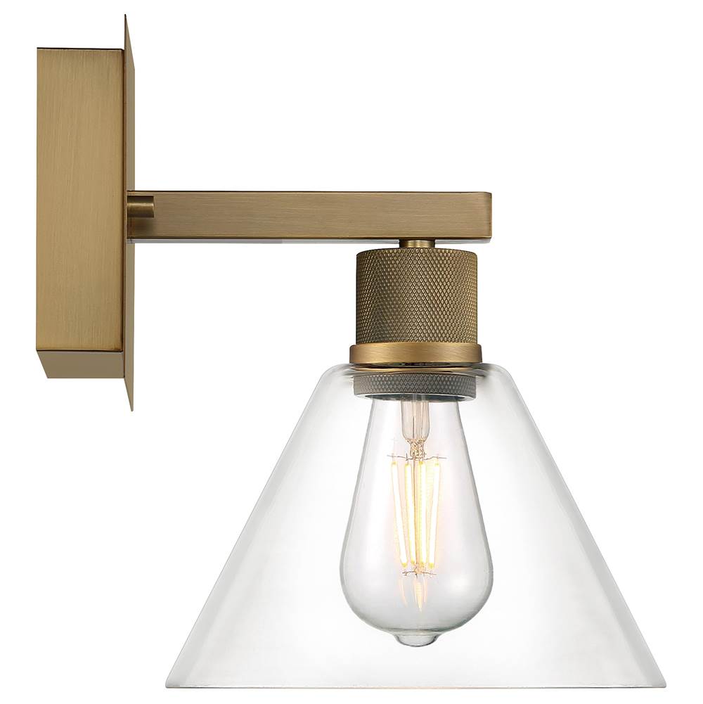 Access Lighting 63143LEDDLP-ABB/CLR Antiqued Brushed Brass Martini Led Wall Sconce Image 4