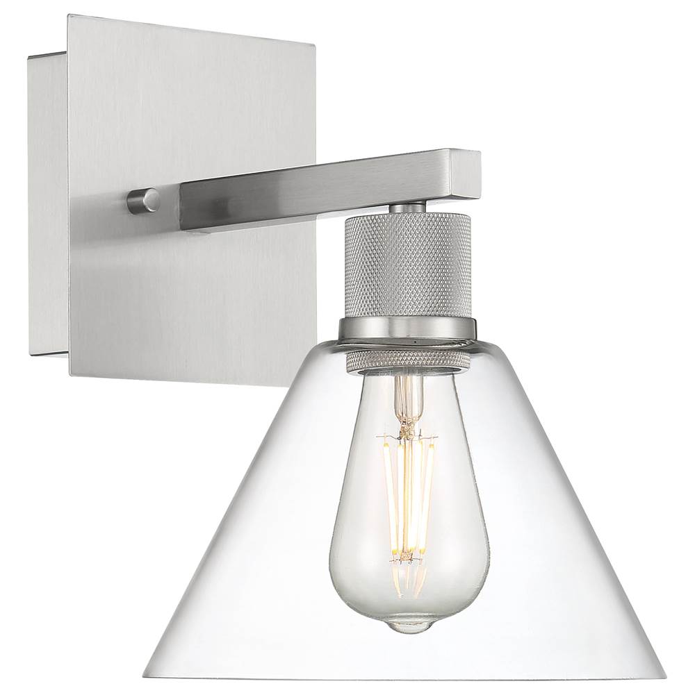 Access Lighting 63143LEDDLP-BS/CLR Brushed Steel Martini Led Wall Sconce Image 1
