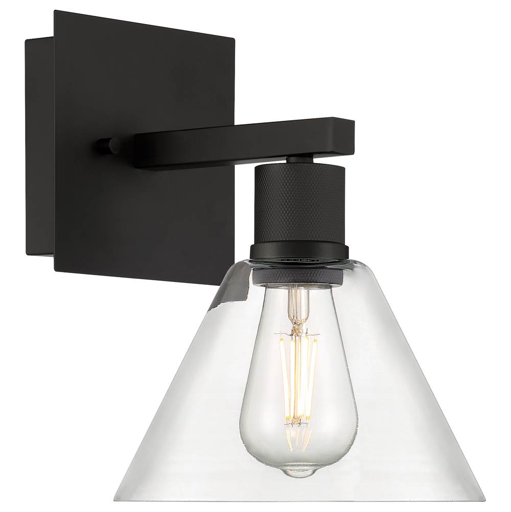 Access Lighting 63143LEDDLP-MBL/CLR Matte Black Martini Led Wall Sconce Image 1