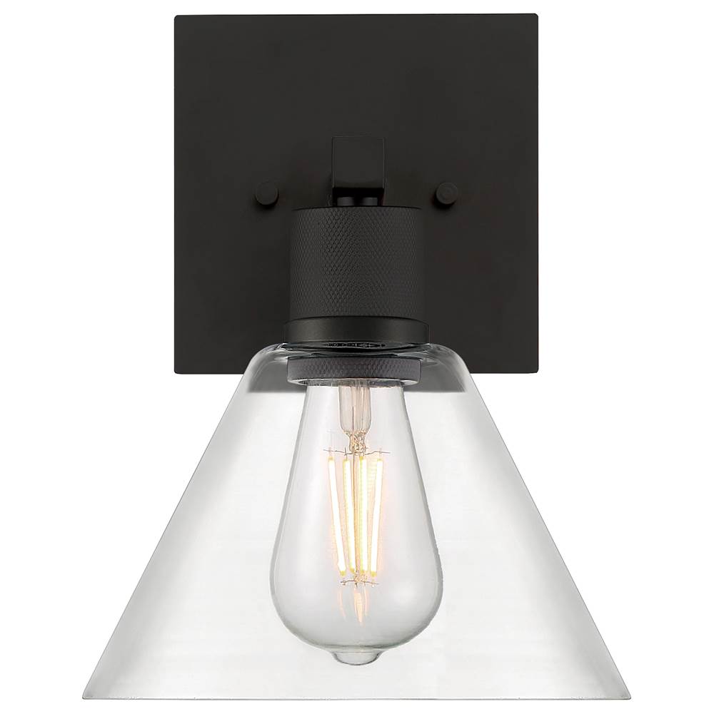 Access Lighting 63143LEDDLP-MBL/CLR Matte Black Martini Led Wall Sconce Image 4
