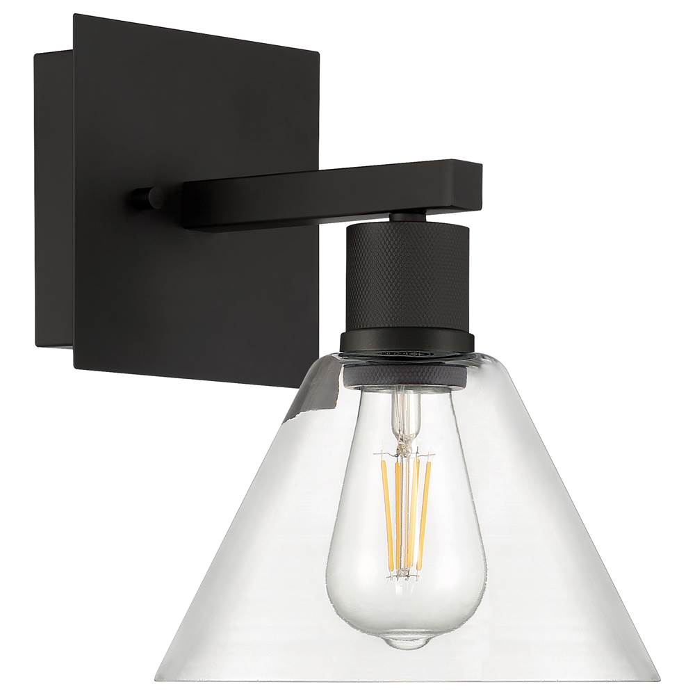 Access Lighting 63143LEDDLP-MBL/CLR Matte Black Martini Led Wall Sconce Image 2