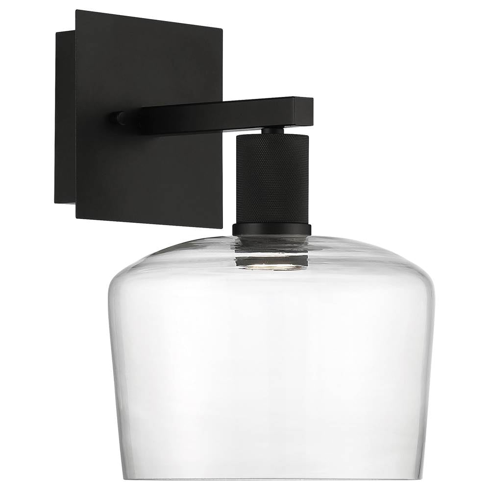 Access Lighting 63144LEDD-MBL/CLR Matte Black Chardonnay Led Wall Sconce Image 1