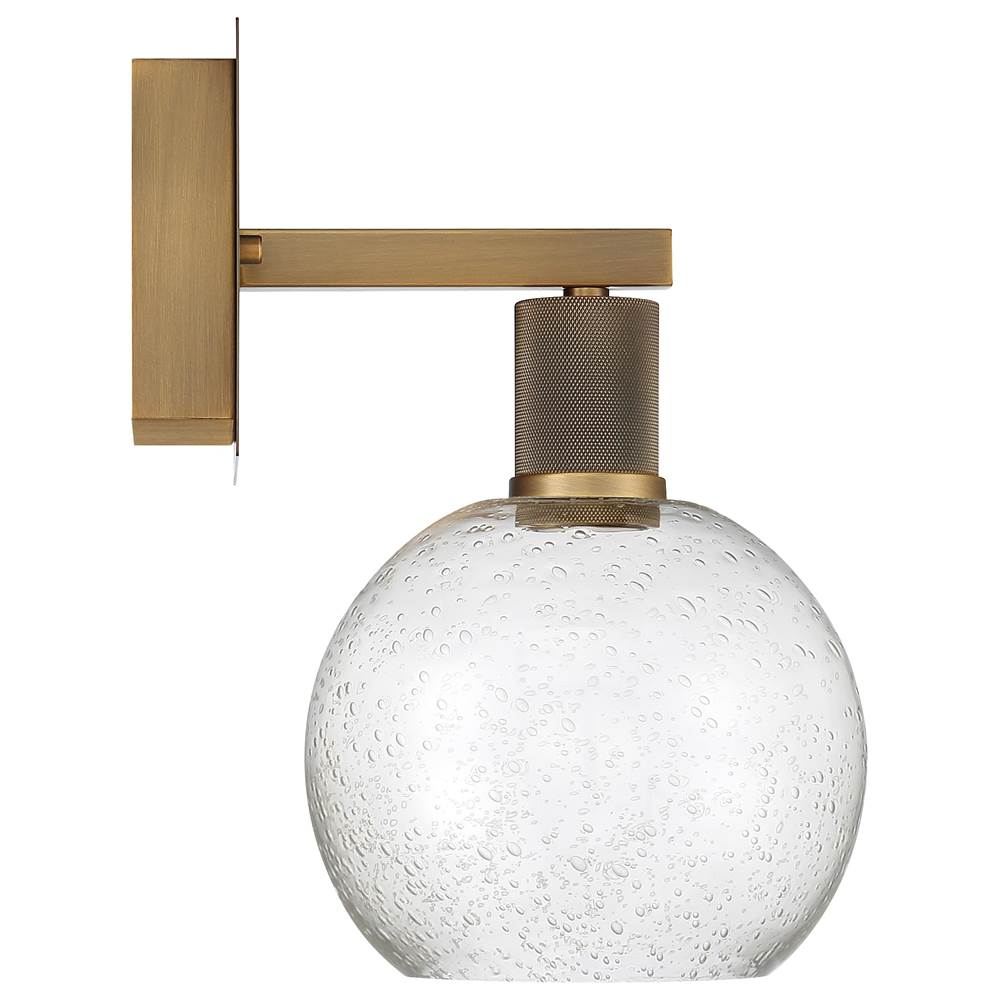 Access Lighting 63145LEDD-ABB/SDG Antiqued Brushed Brass Burgundy Led Wall Sconce Image 4