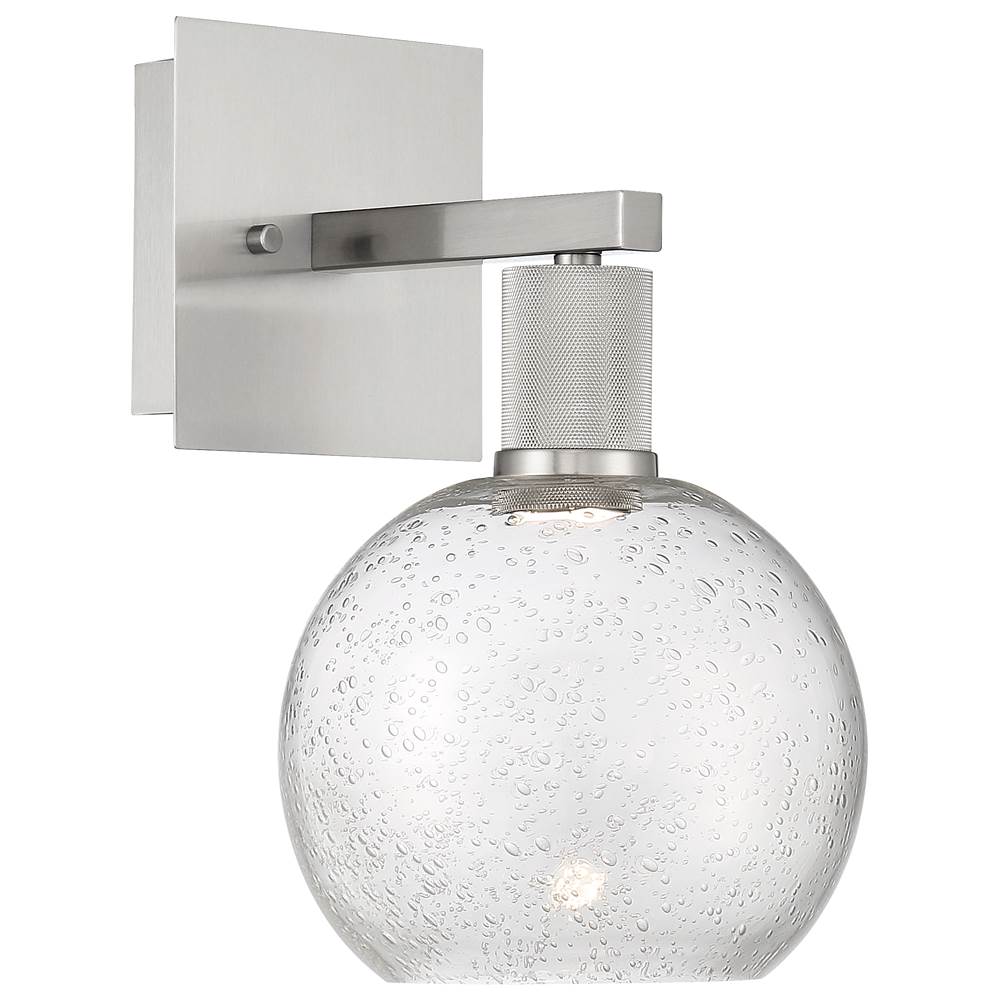 Access Lighting 63145LEDD-BS/SDG Brushed Steel Burgundy Led Wall Sconce Image 1