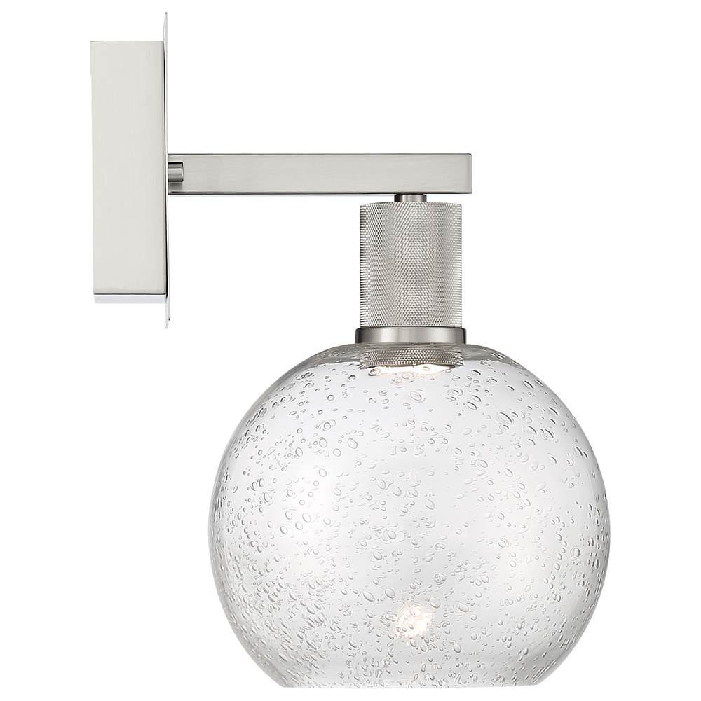 Access Lighting 63145LEDD-BS/SDG Brushed Steel Burgundy Led Wall Sconce Image 5
