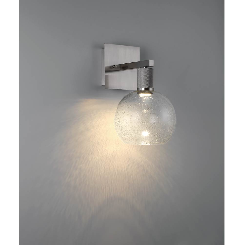 Access Lighting 63145LEDD-BS/SDG Brushed Steel Burgundy Led Wall Sconce Image 2