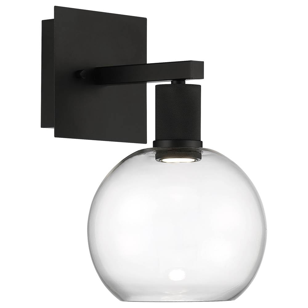 Access Lighting 63145LEDD-MBL/CLR Matte Black Burgundy Led Wall Sconce Image 1