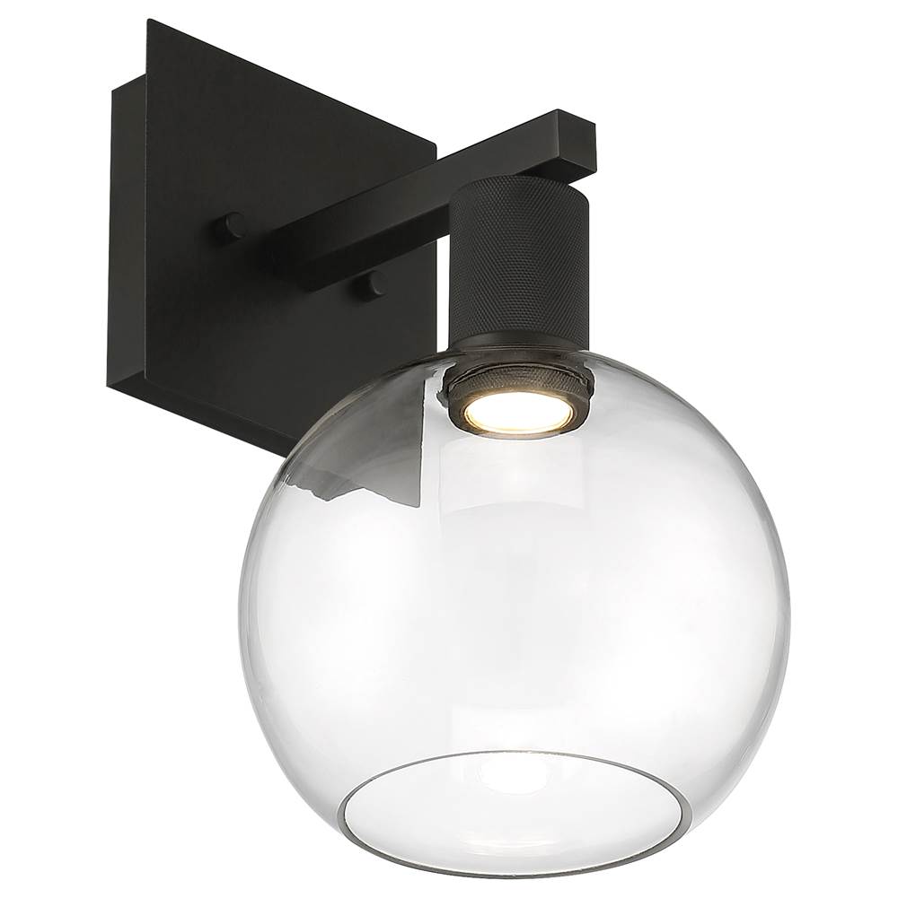 Access Lighting 63145LEDD-MBL/CLR Matte Black Burgundy Led Wall Sconce Image 3