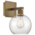 Access Lighting 63145LEDDLP-ABB/SDG Antiqued Brushed Brass Burgundy Led Wall Sconce Image 1