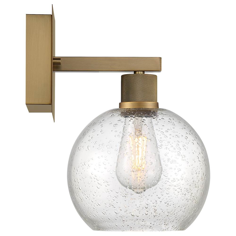 Access Lighting 63145LEDDLP-ABB/SDG Antiqued Brushed Brass Burgundy Led Wall Sconce Image 4
