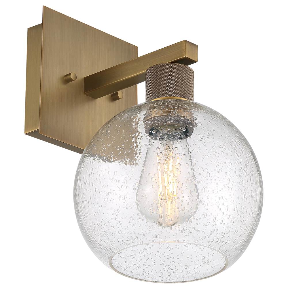 Access Lighting 63145LEDDLP-ABB/SDG Antiqued Brushed Brass Burgundy Led Wall Sconce Image 5