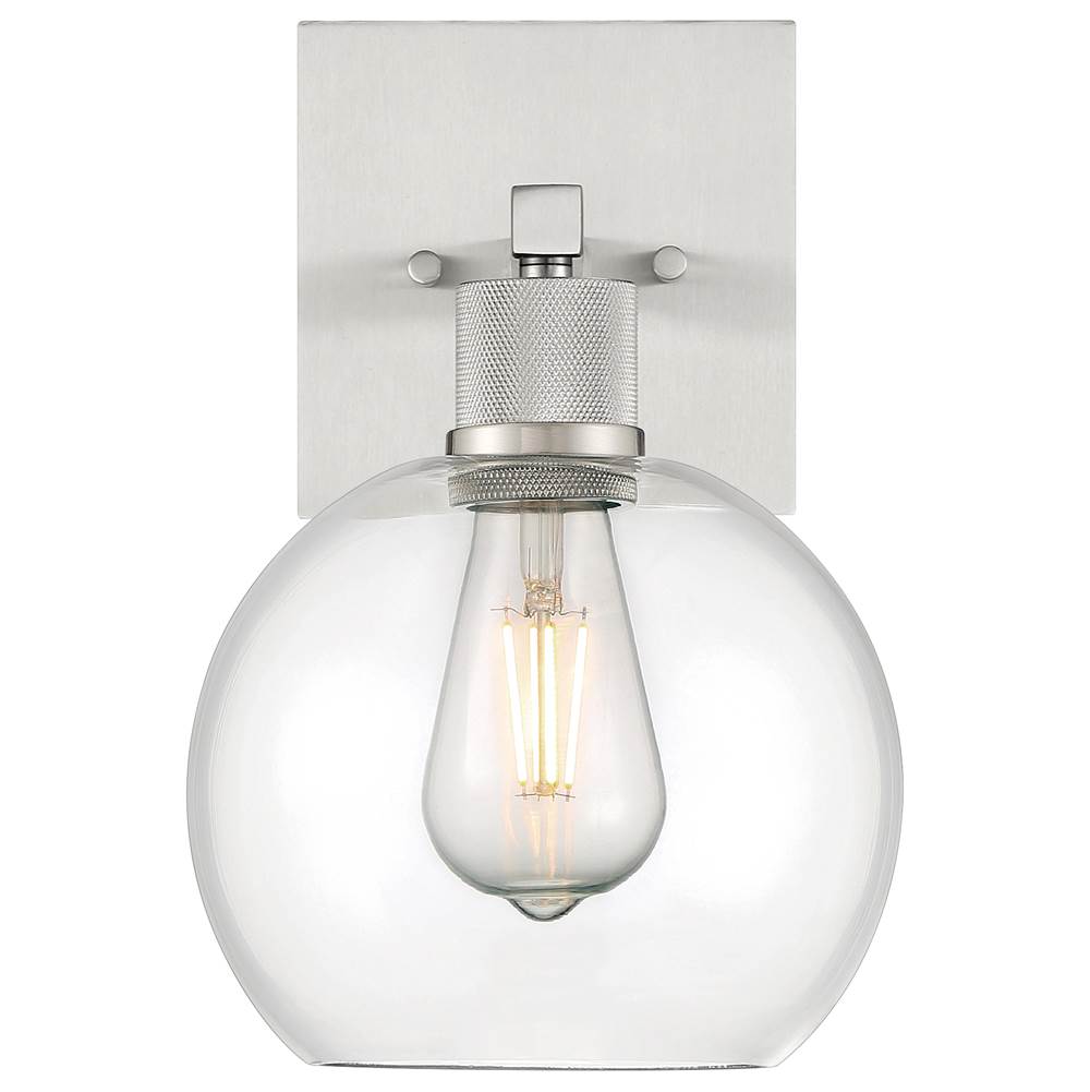 Access Lighting 63145LEDDLP-BS/CLR Brushed Steel Burgundy Led Wall Sconce Image 4