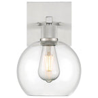 Access Lighting 63145LEDDLP-BS/CLR Brushed Steel Burgundy Led Wall Sconce Image 4