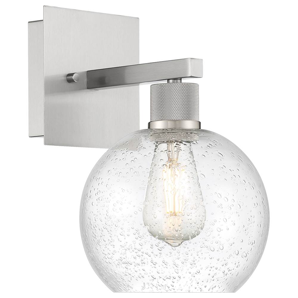 Access Lighting 63145LEDDLP-BS/SDG Brushed Steel Burgundy Led Wall Sconce Image 1