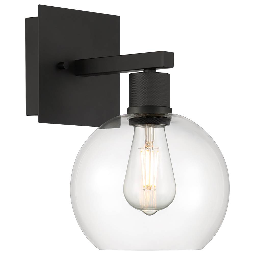 Access Lighting 63145LEDDLP-MBL/CLR Matte Black Burgundy Led Wall Sconce Image 1