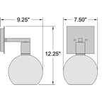 Access Lighting 63145LEDDLP-MBL/SDG Matte Black Burgundy Led Wall Sconce Image 3