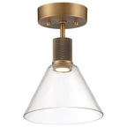 Access Lighting 63146LEDD-ABB/CLR Antiqued Brushed Brass Martini Led Semi-flush Image 1