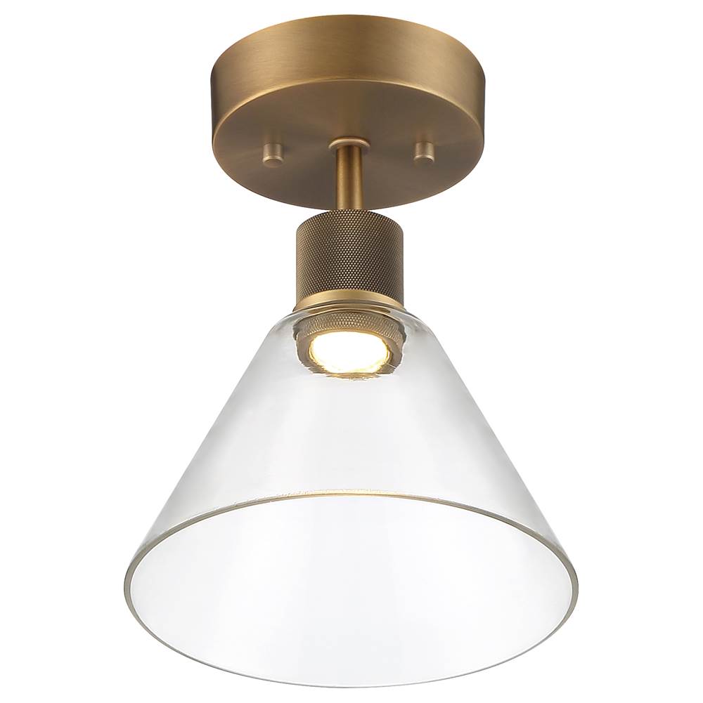 Access Lighting 63146LEDD-ABB/CLR Antiqued Brushed Brass Martini Led Semi-flush Image 2