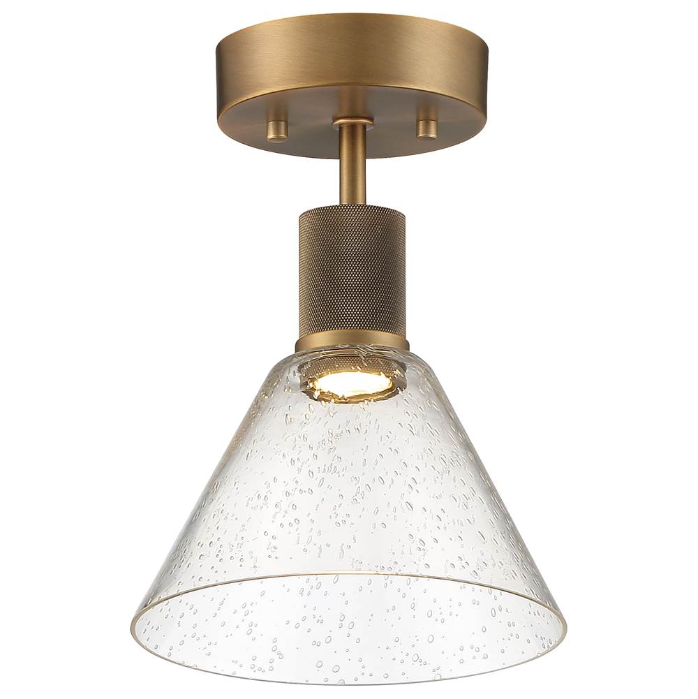 Access Lighting 63146LEDD-ABB/SDG Antique Brushed Brass Martini Led Semi-flush Image 1