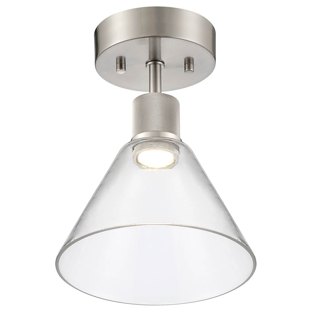 Access Lighting 63146LEDD-BS/CLR Brushed Steel Martini Led Semi-flush Image 2