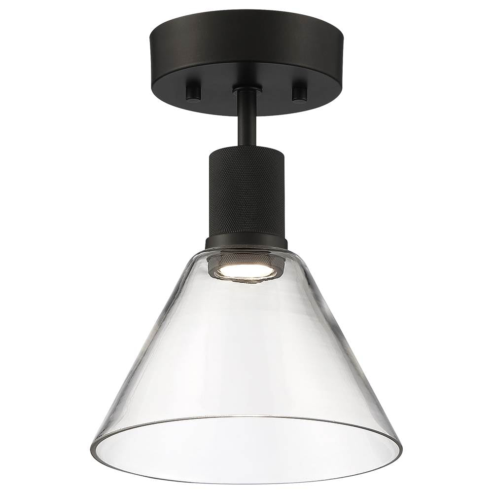 Access Lighting 63146LEDD-MBL/CLR Matte Black Martini Led Semi-flush Image 1