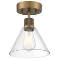 Access Lighting 63146LEDDLP-ABB/CLR Antiqued Brushed Brass Martini Led Semi-flush Image 1