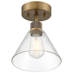 Access Lighting 63146LEDDLP-ABB/CLR Antiqued Brushed Brass Martini Led Semi-flush Image 4