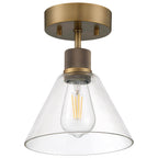Access Lighting 63146LEDDLP-ABB/CLR Antiqued Brushed Brass Martini Led Semi-flush Image 2