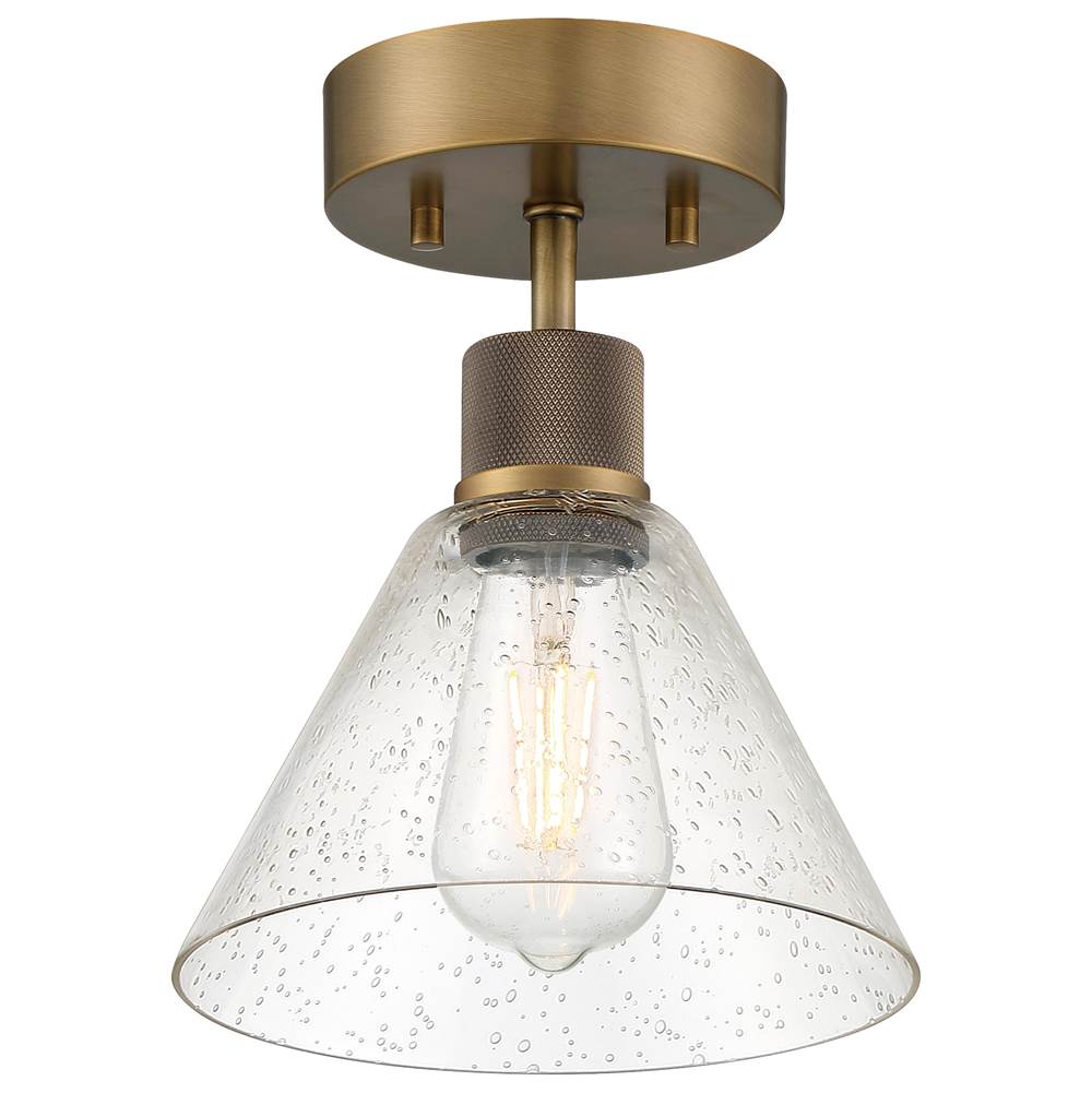 Access Lighting 63146LEDDLP-ABB/SDG Antique Brushed Brass Martini Led Semi-flush Image 1