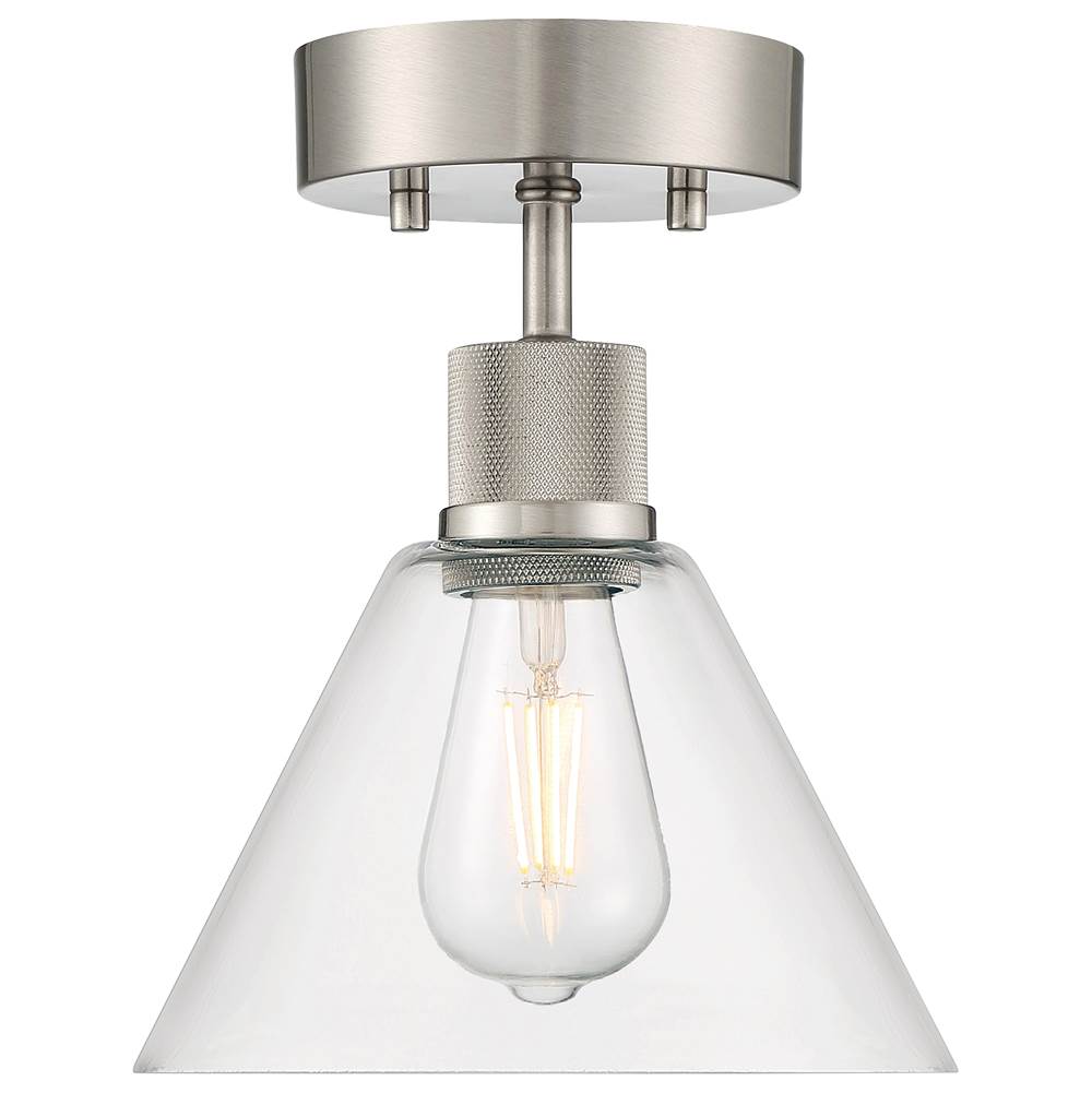 Access Lighting 63146LEDDLP-BS/CLR Brushed Steel Martini Led Semi-flush Image 4
