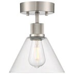 Access Lighting 63146LEDDLP-BS/CLR Brushed Steel Martini Led Semi-flush Image 4