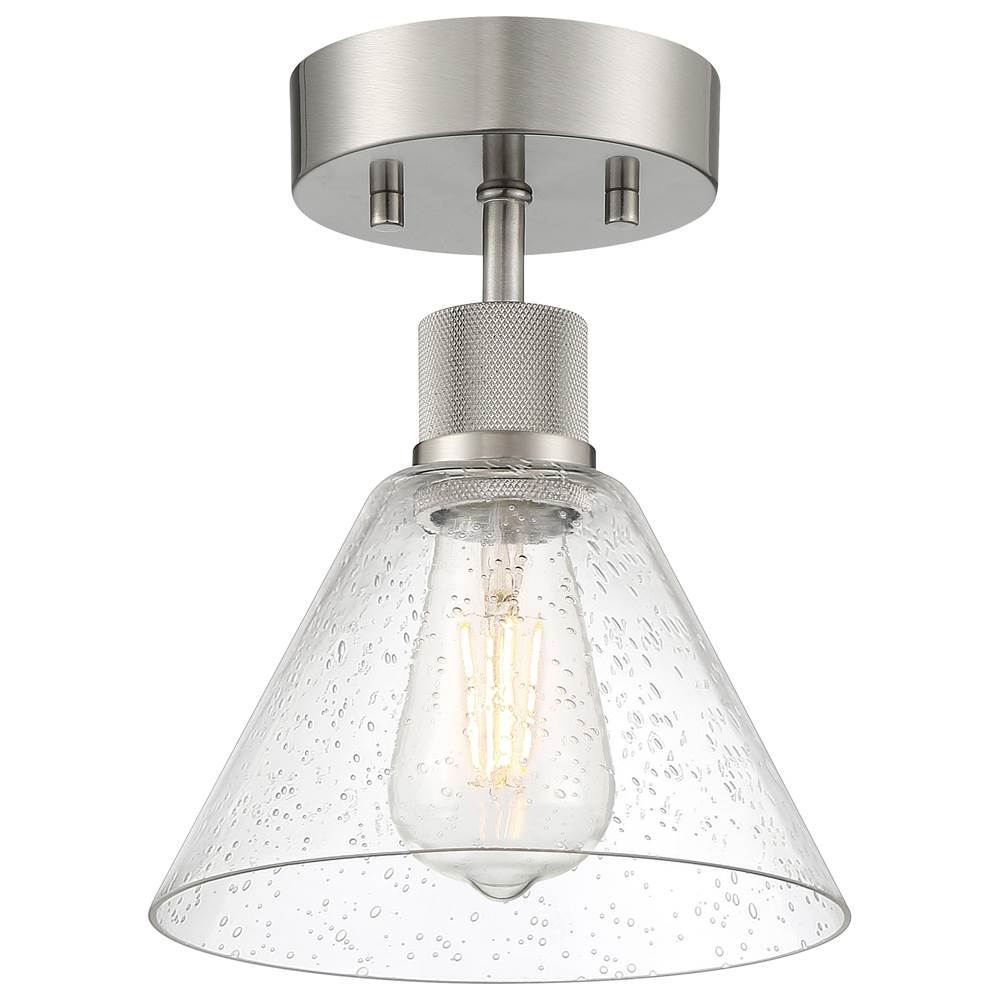 Access Lighting 63146LEDDLP-BS/SDG Brushed Steel Martini Led Semi-flush Image 1