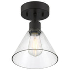 Access Lighting 63146LEDDLP-MBL/CLR Matte Black Martini Led Semi-flush Image 4