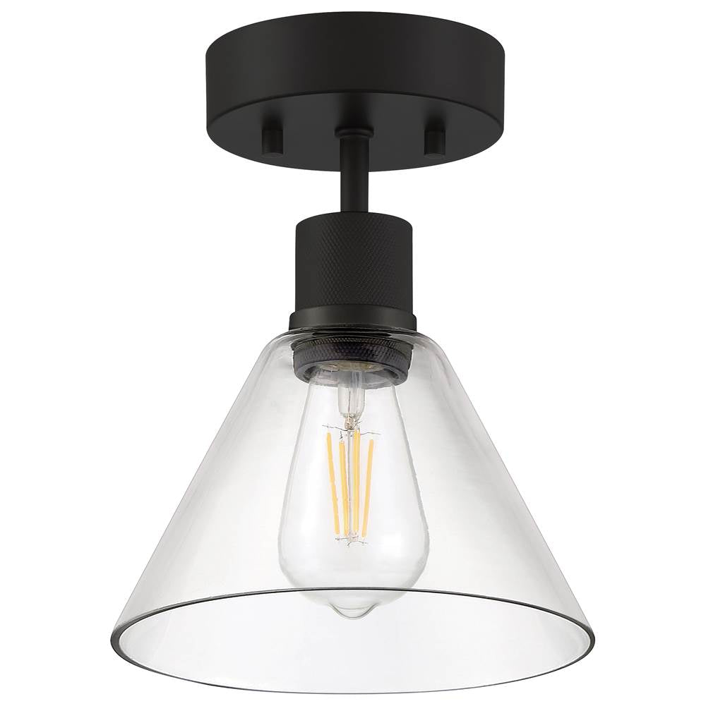Access Lighting 63146LEDDLP-MBL/CLR Matte Black Martini Led Semi-flush Image 2