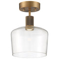 Access Lighting 63147LEDD-ABB/CLR Antique Brushed Brass Chardonnay Led Semi-flush Image 1