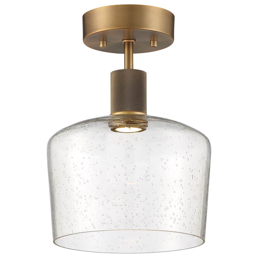 Access Lighting 63147LEDD-ABB/SDG Antiqued Brushed Brass Chardonnay Led Semi-flush Image 1