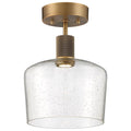 Access Lighting 63147LEDD-ABB/SDG Antiqued Brushed Brass Chardonnay Led Semi-flush Image 1