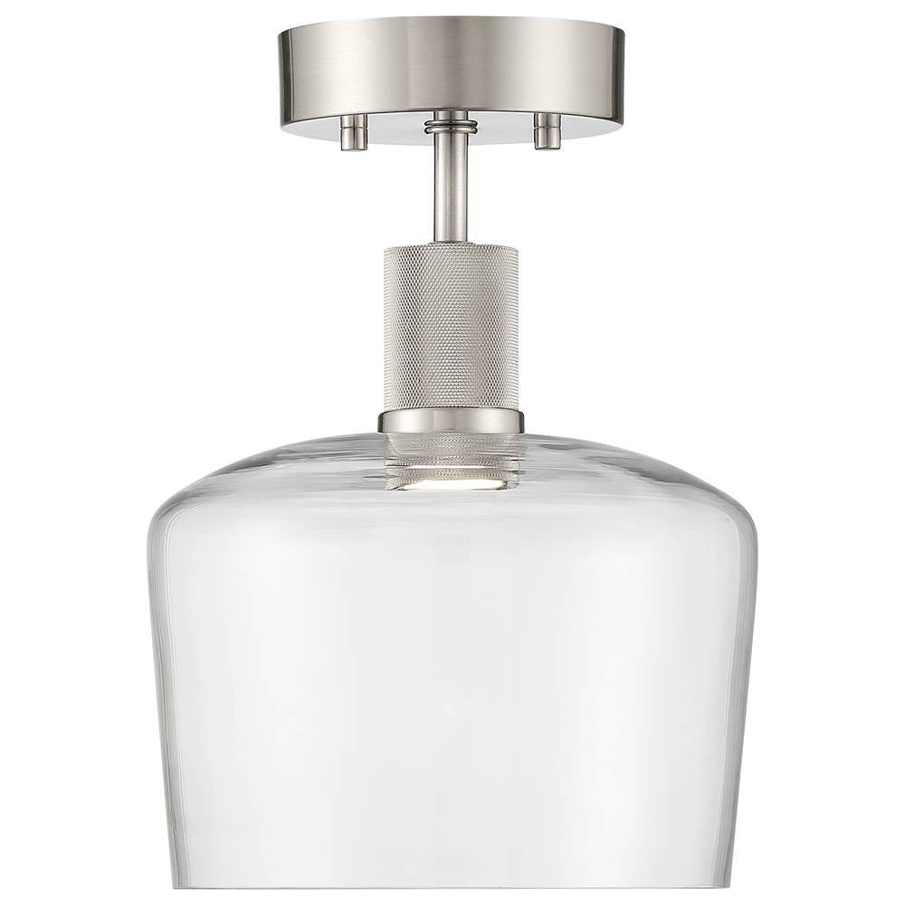 Access Lighting 63147LEDD-BS/CLR Brushed Steel Chardonnay Led Semi-flush Image 2