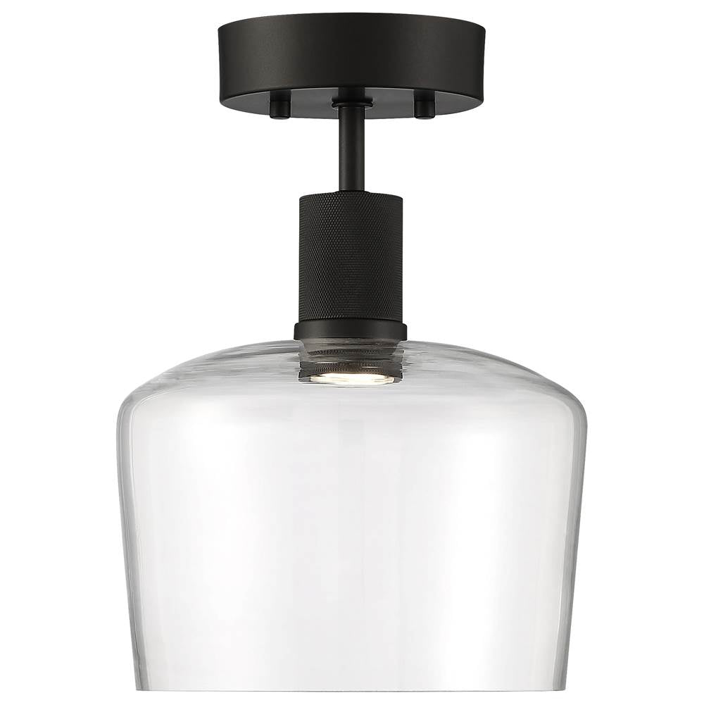Access Lighting 63147LEDD-MBL/CLR Matte Black Chardonnay Led Semi-flush Image 2