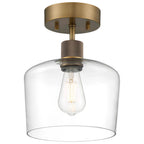 Access Lighting 63147LEDDLP-ABB/CLR Antique Brushed Brass Chardonnay Led Semi-flush Image 1