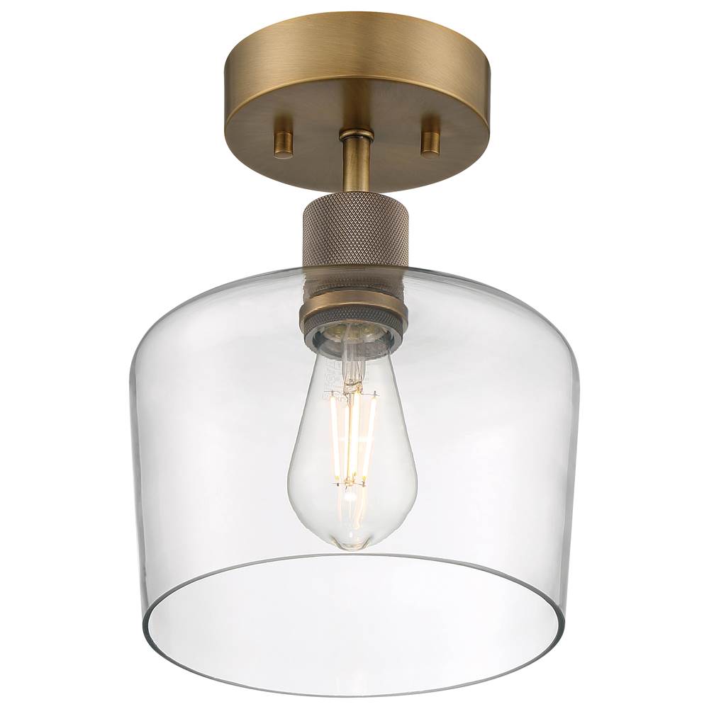 Access Lighting 63147LEDDLP-ABB/CLR Antique Brushed Brass Chardonnay Led Semi-flush Image 2