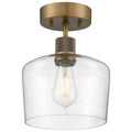 Access Lighting 63147LEDDLP-ABB/SDG Antiqued Brushed Brass Chardonnay Led Semi-flush Image 1