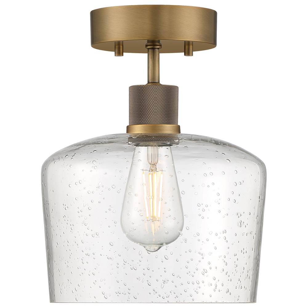 Access Lighting 63147LEDDLP-ABB/SDG Antiqued Brushed Brass Chardonnay Led Semi-flush Image 4