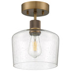 Access Lighting 63147LEDDLP-ABB/SDG Antiqued Brushed Brass Chardonnay Led Semi-flush Image 2