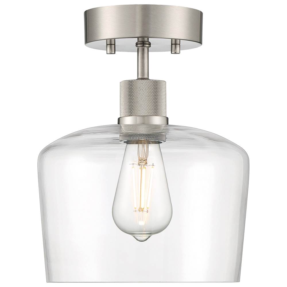 Access Lighting 63147LEDDLP-BS/CLR Brushed Steel Chardonnay Led Semi-flush Image 3
